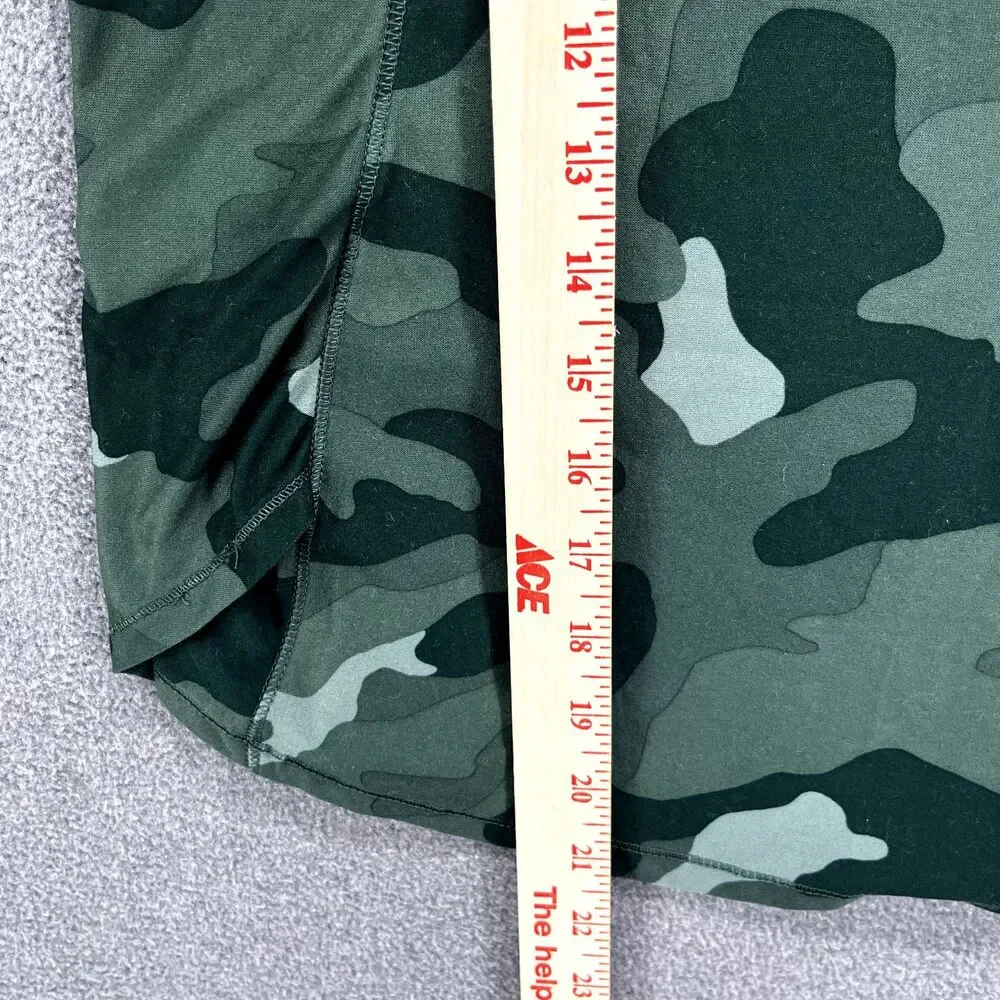Old navy Top Girls XL (14-16) Youth crop Tank camo‎ green active scoop neck